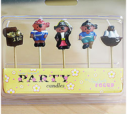 PIRATES BIRTHDAY CANDLE SET - 5 PACK