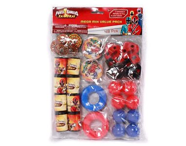 POWER RANGERS SAMURAI PARTY FAVOUR PACK - 48 PARTY FAVORS