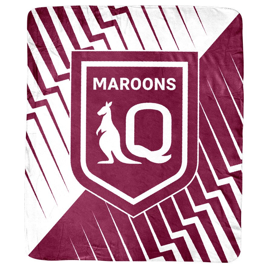 STATE OF ORIGIN CORAL FLEECE RUG - QLD