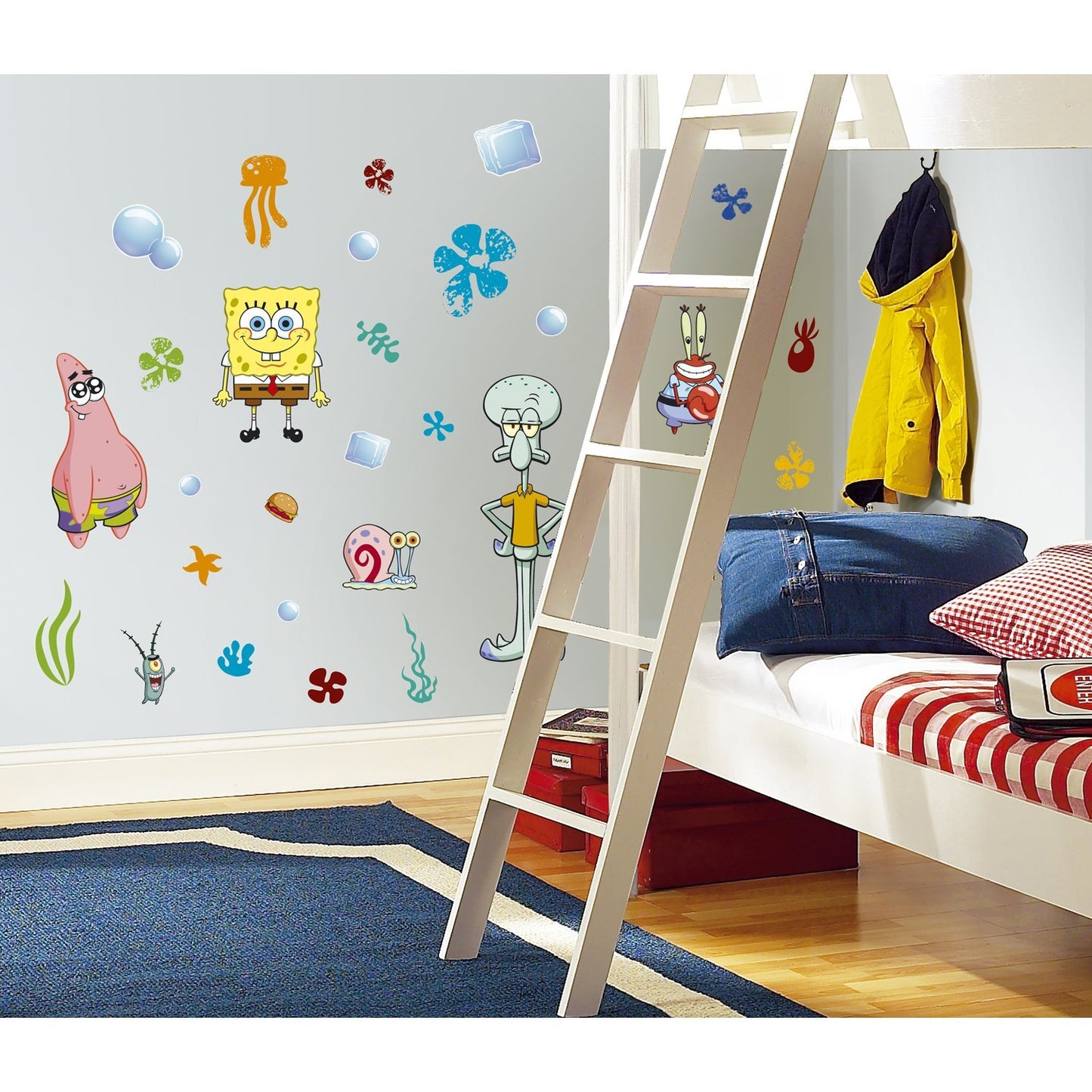 ROOMMATES SPONGEBOB SQUAREPANTS REMOVABLE WALL STICKERS - 45 STICKERS