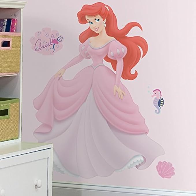 ROOMMATES DISNEY PRINCESS ARIEL GIANT REMOVABLE WALL STICKERS - 14 STICKERS