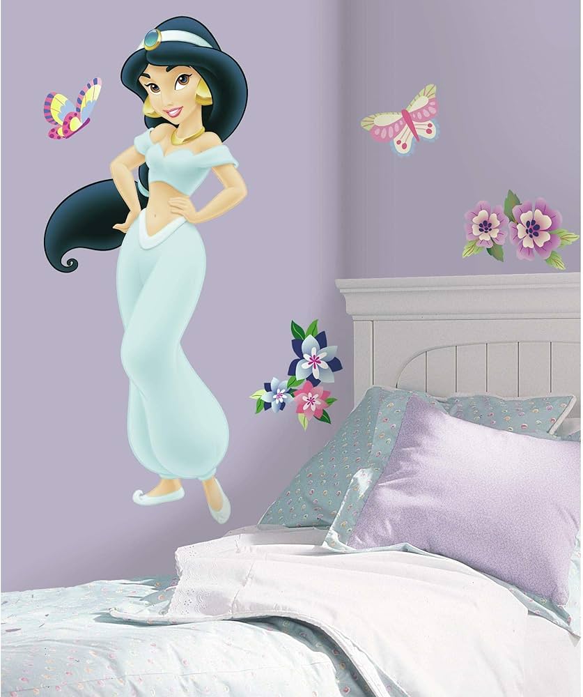 ROOMMATES DISNEY PRINCESS JASMINE GIANT REMOVABLE WALL STICKERS - 9 STICKERS