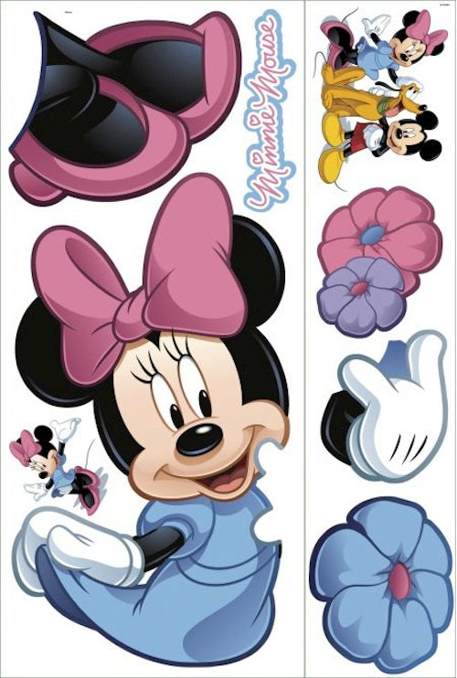 ROOMMATES MINNIE MOUSE GIANT REMOVABLE WALL STICKERS - 8 STICKERS