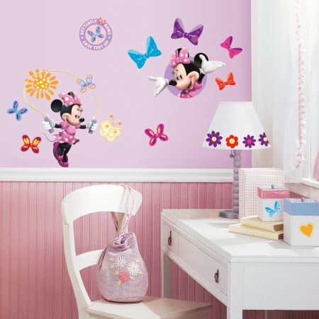 ROOMMATES DISNEY MINNIE MOUSE REMOVABLE WALL STICKERS - 33 STICKERS