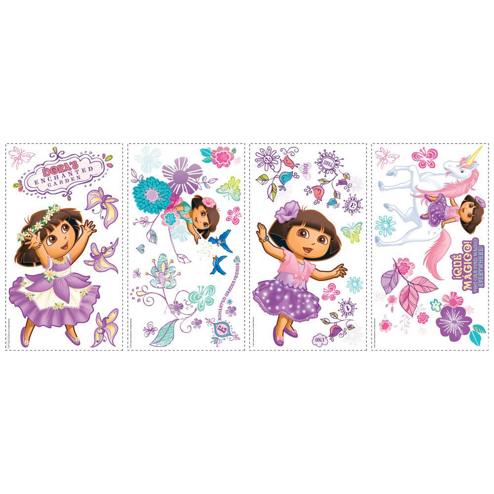 ROOMMATES DORA THE EXPLORER REMOVABLE WALL STICKERS - 26 STICKERS