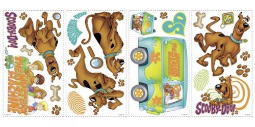ROOMMATES SCOOBY-DOO REMOVABLE WALL STICKERS - 26 STICKERS