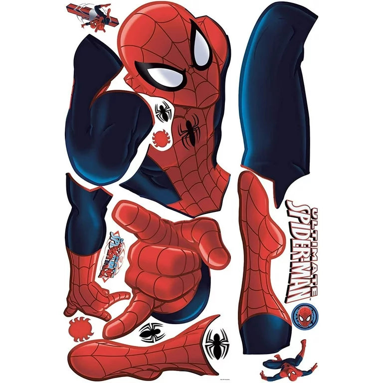 ROOMMATES SPIDERMAN GIANT REMOVABLE WALL STICKERS - 17 STICKERS