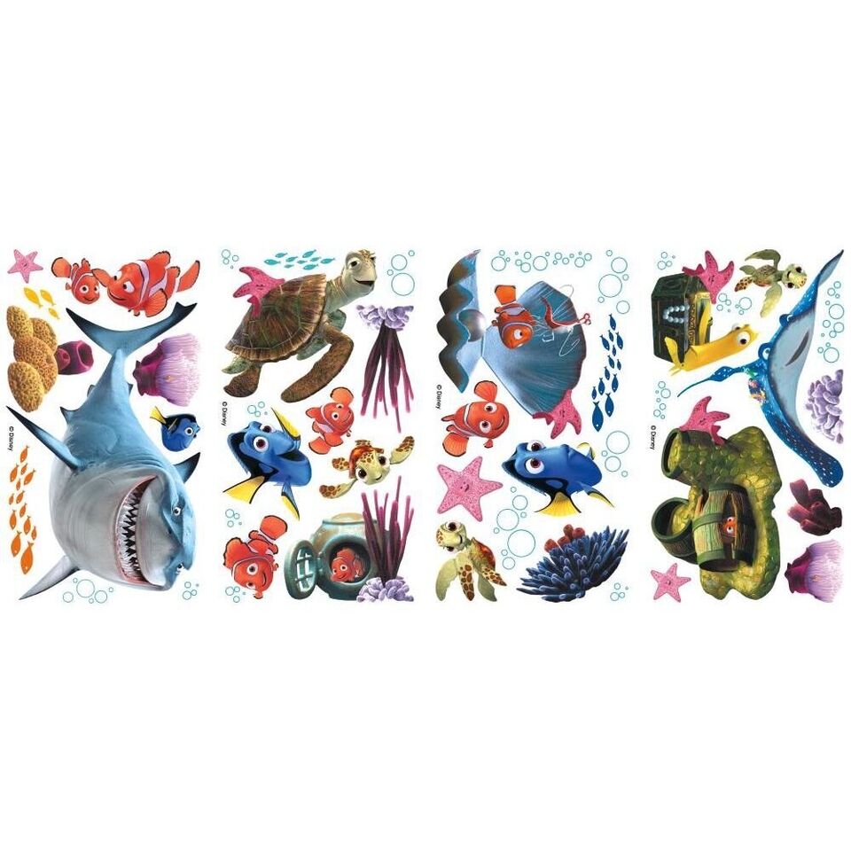 ROOMMATES DISNEY FINDING NEMO REMOVABLE WALL STICKERS - 45 STICKERS