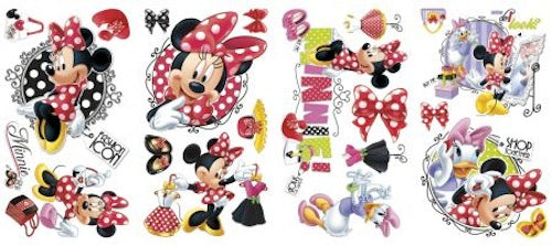 ROOMMATES DISNEY MINNIE MOUSE REMOVABLE WALL STICKERS - 21 STICKERS
