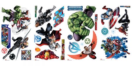 ROOMMATES MARVEL AVENGERS ASSEMBLE REMOVABLE WALL STICKERS - 28 STICKERS