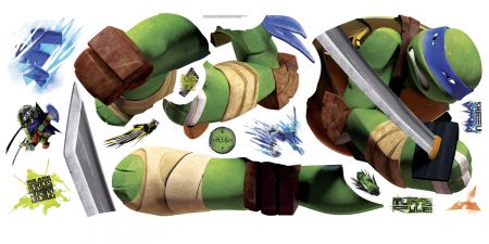 ROOMMATES TEENAGE MUTANT NINJA TURTLES LEO GIANT REMOVABLE WALL STICKERS - 16 STICKERS