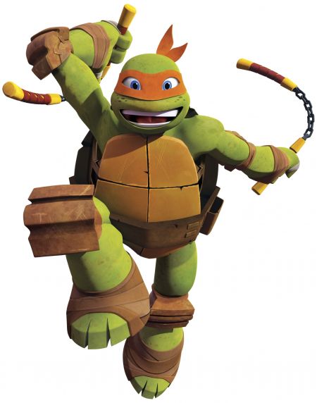 ROOMMATES TEENAGE MUTANT NINJA TURTLES MICHAELANGELO GIANT REMOVABLE WALL STICKERS - 18 STICKERS