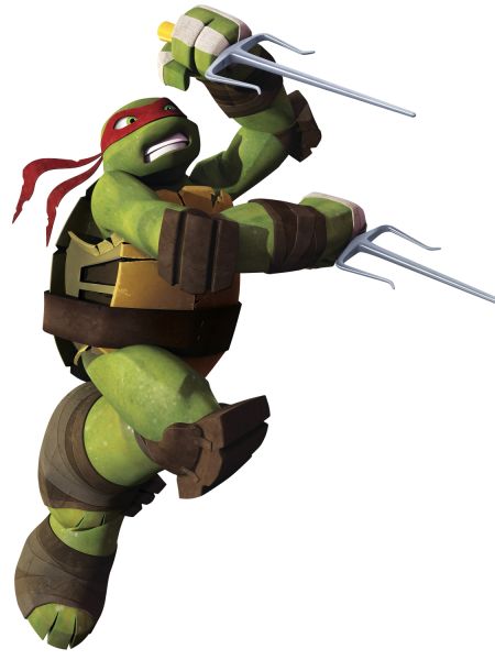 ROOMMATES TEENAGE MUTANT NINJA TURTLES RAPHAEL GIANT REMOVABLE WALL STICKERS - 15 STICKERS