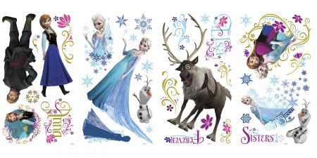 ROOMMATES DISNEY FROZEN REMOVABLE WALL STICKERS - 36 STICKERS