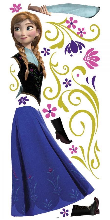 ROOMMATES DISNEY FROZEN ANNA GIANT REMOVABLE WALL STICKERS - 18 STICKERS