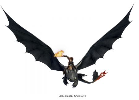 ROOMMATES HOW TO TRAIN YOUR DRAGON HICCUP & TOOTHLESS GIANT WALL STICKERS - 16 STICKERS