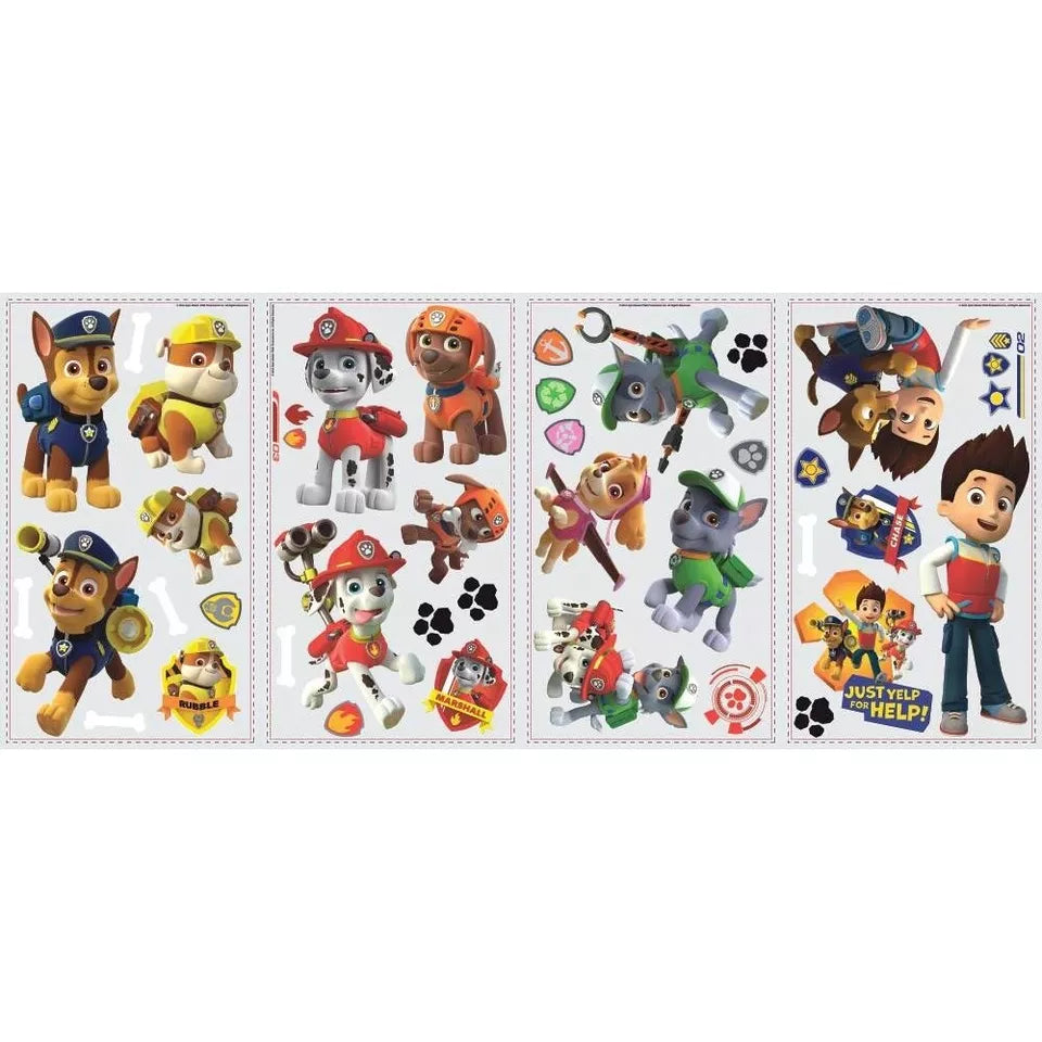 ROOMMATES PAW PATROL REMOVABLE WALL STICKERS - 37 STICKERS