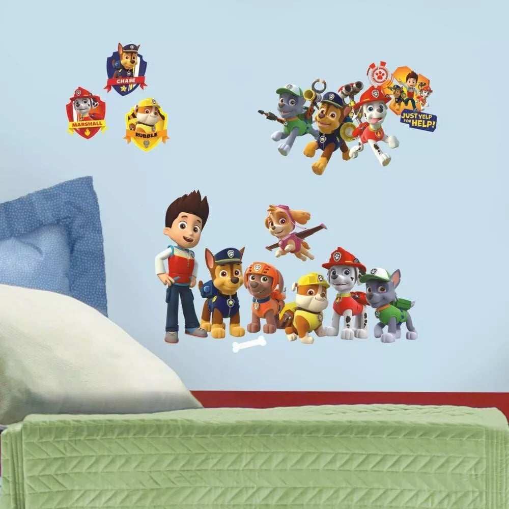 ROOMMATES PAW PATROL REMOVABLE WALL STICKERS - 37 STICKERS