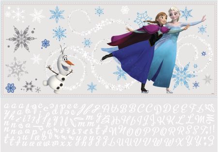 ROOMMATES DISNEY FROZEN PERSONALISED ALPHABET GIANT REMOVABLE WALL STICKERS - 144 STICKERS