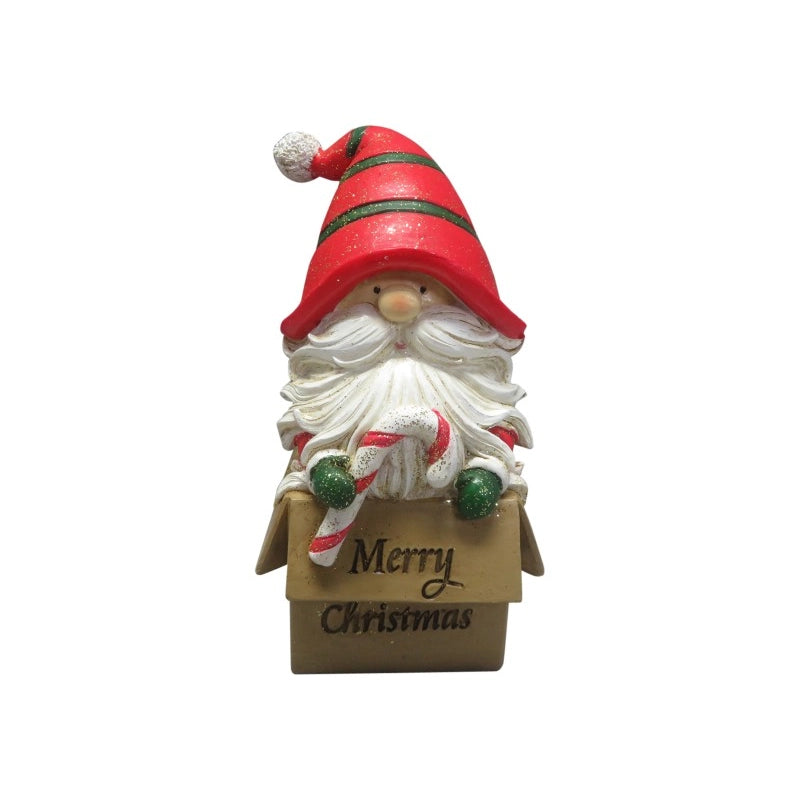 SANTA CLAUS IN BOX MERRY CHRISTMAS ORNAMENT - 12CM
