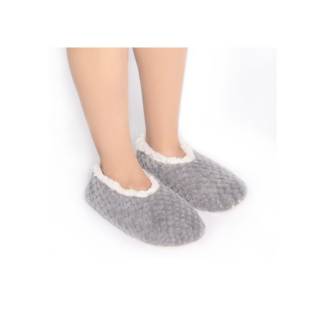 SPLOSH SNUGGUPS WOMEN'S SOFT PETAL SLIPPERS - GREY