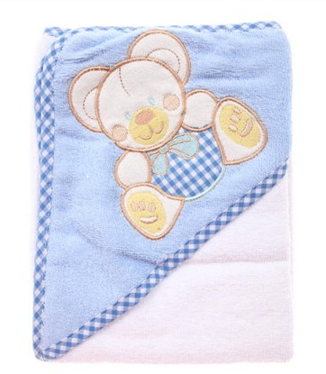 SNUGZEEZ HOODED TOWEL - BLUE BEAR
