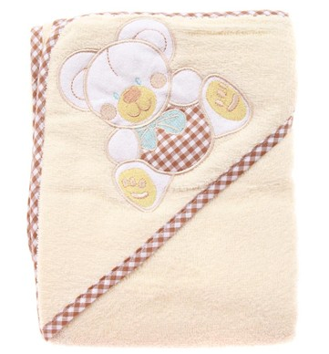 SNUGZEEZ HOODED TOWEL - YELLOW BEAR