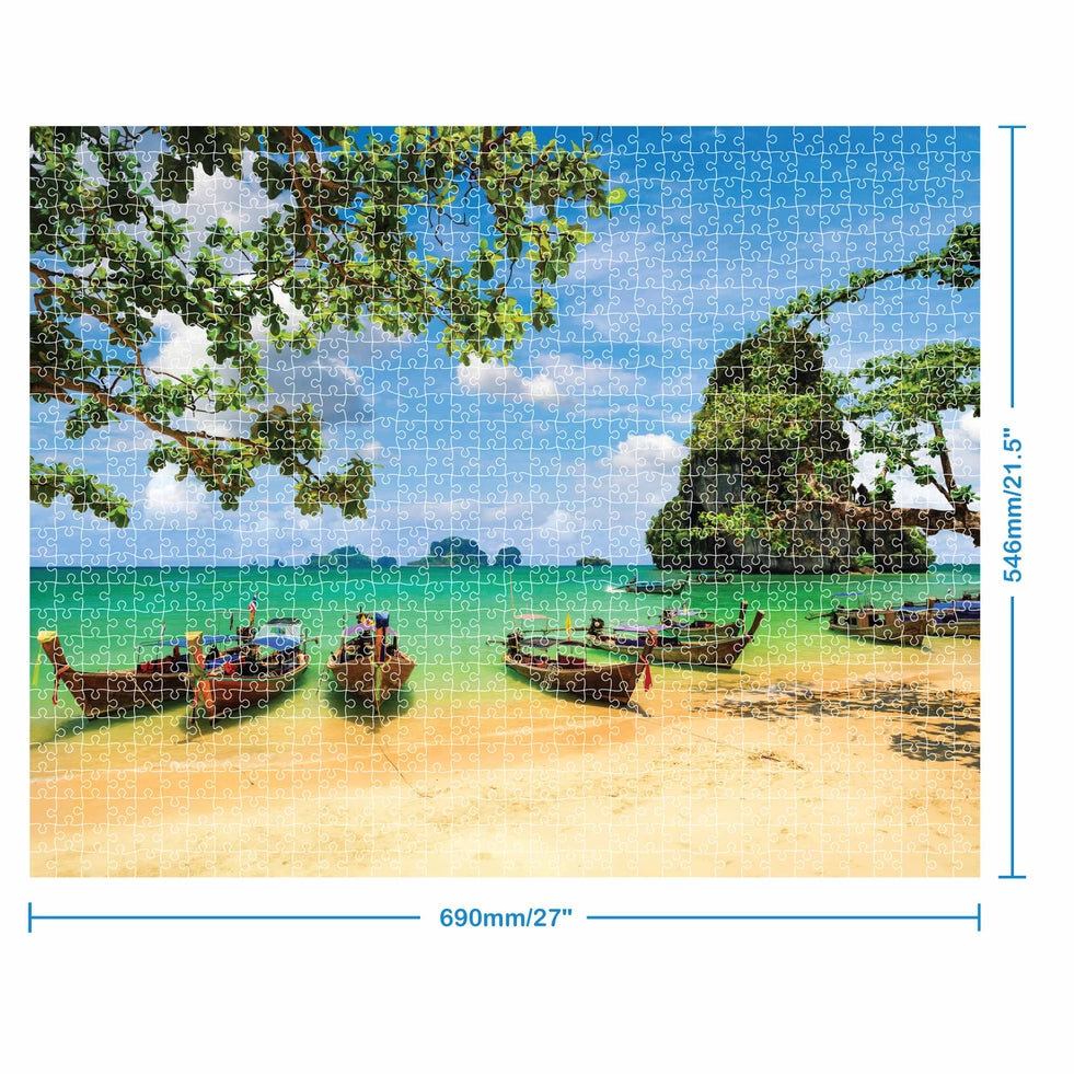 HINKLER LONGTAIL BOATS KRABI THAILAND JIGSAW PUZZLE - 1000 PIECES