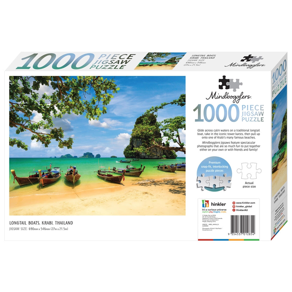 HINKLER LONGTAIL BOATS KRABI THAILAND JIGSAW PUZZLE - 1000 PIECES