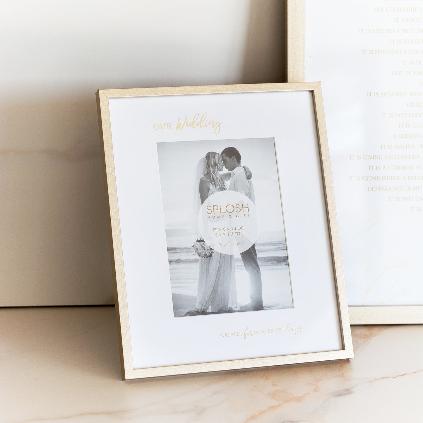 SPLOSH OUR WEDDING 5x7 PHOTO FRAME
