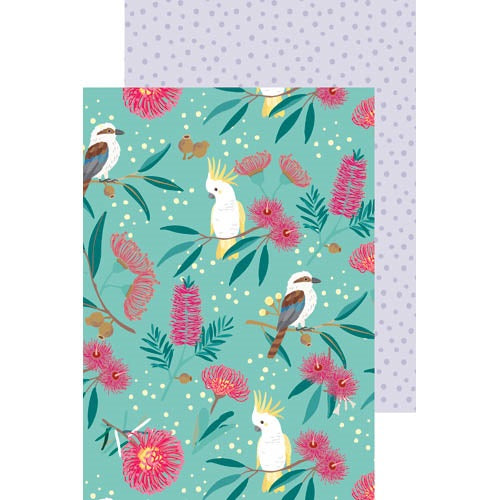 GIFT WRAP - DOUBLE SIDED - AUSTRALIANA / PURPLE DOTS