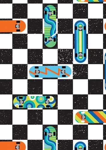 GIFT WRAP - SKATEBOARDS