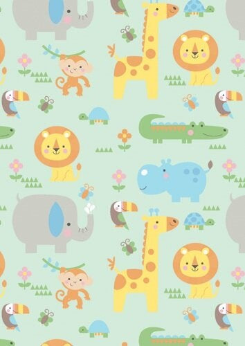 GIFT WRAP - BABY ZOO ANIMALS