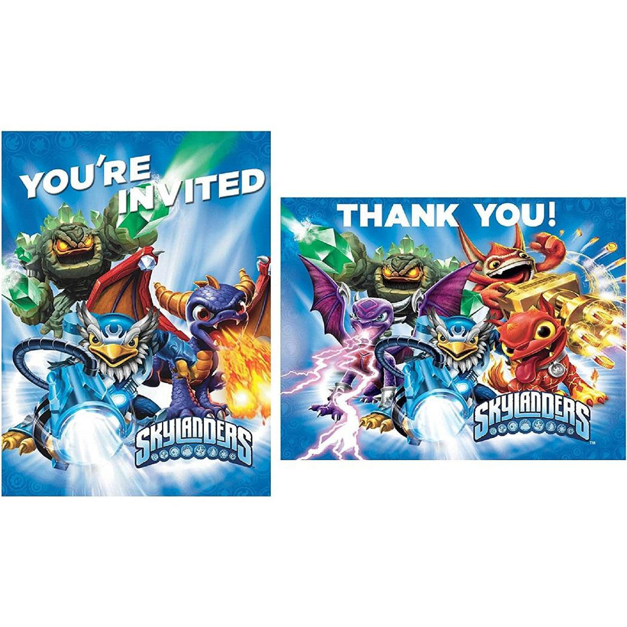 SKYLANDERS INVITATION SET - PACK OF 8