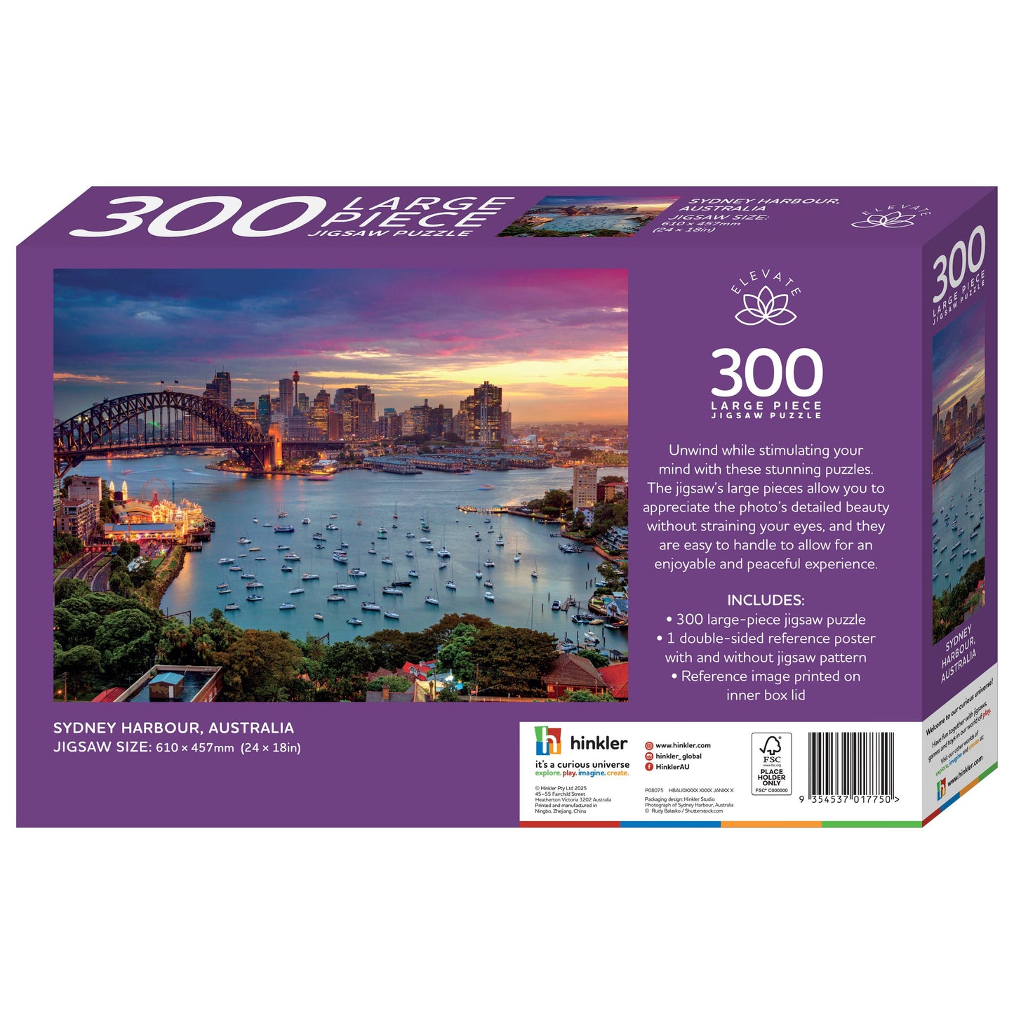 HINKLER ELEVATE 300 PIECE JIGSAW PUZZLE - SYDNEY HARBOUR AUSTRALIA