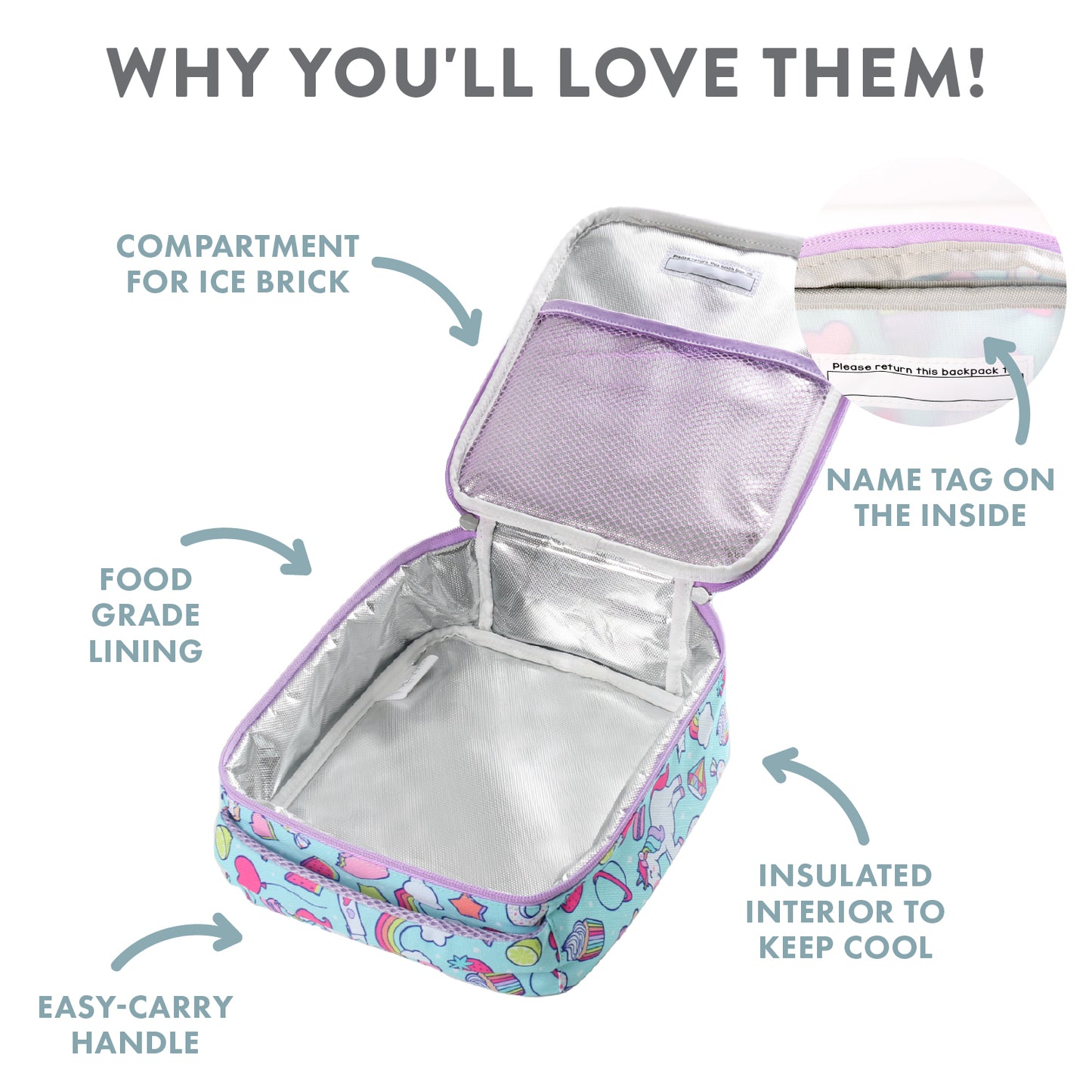SPLOSH OUT & ABOUT LUNCH BAG - RAINBOW
