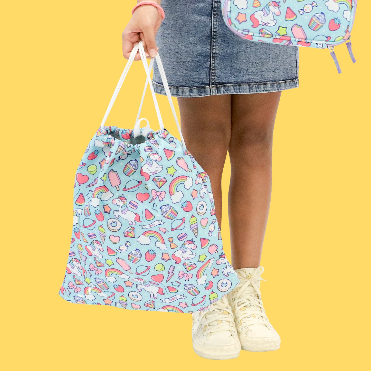 SPLOSH OUT & ABOUT DRAWSTRING BAG - RAINBOW