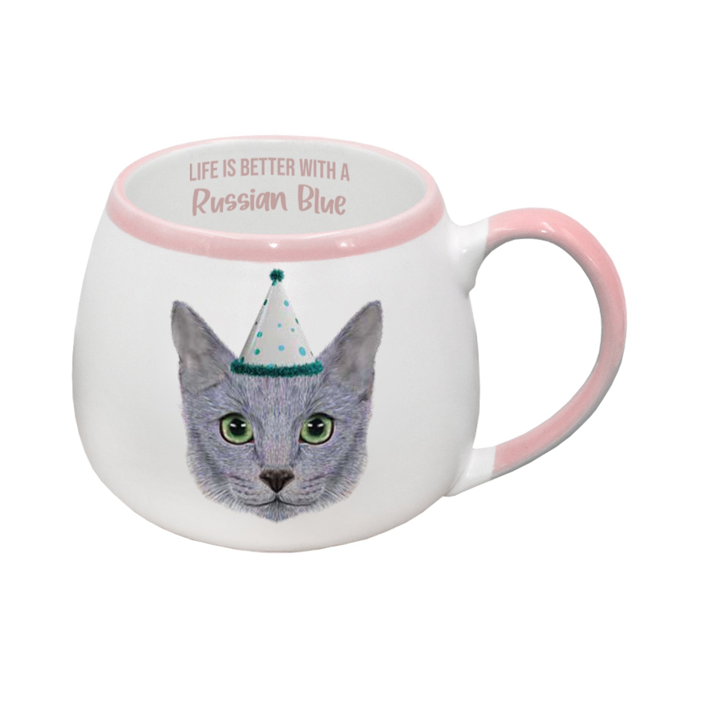PAINTED PET RUSSIAN BLUE MUG