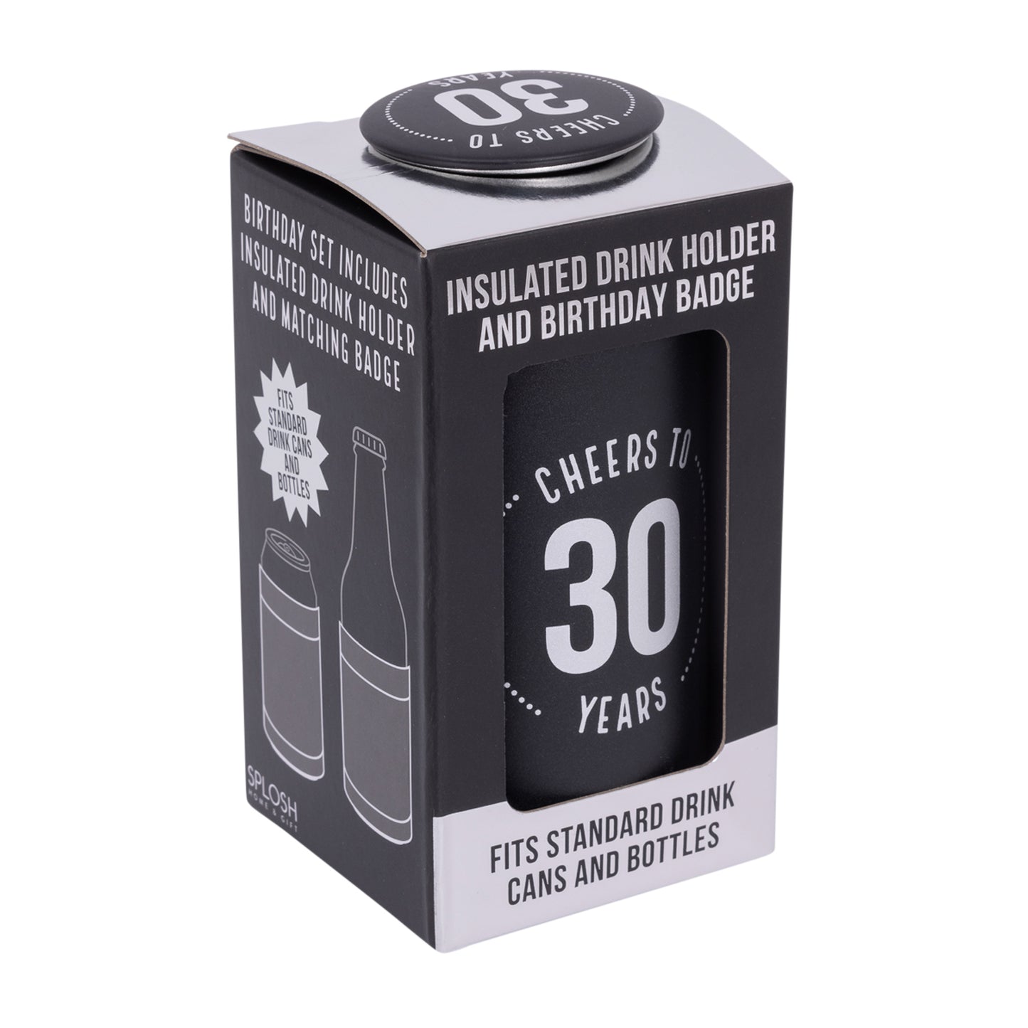30TH INSULATED DRINK COOLER & BADGE SET