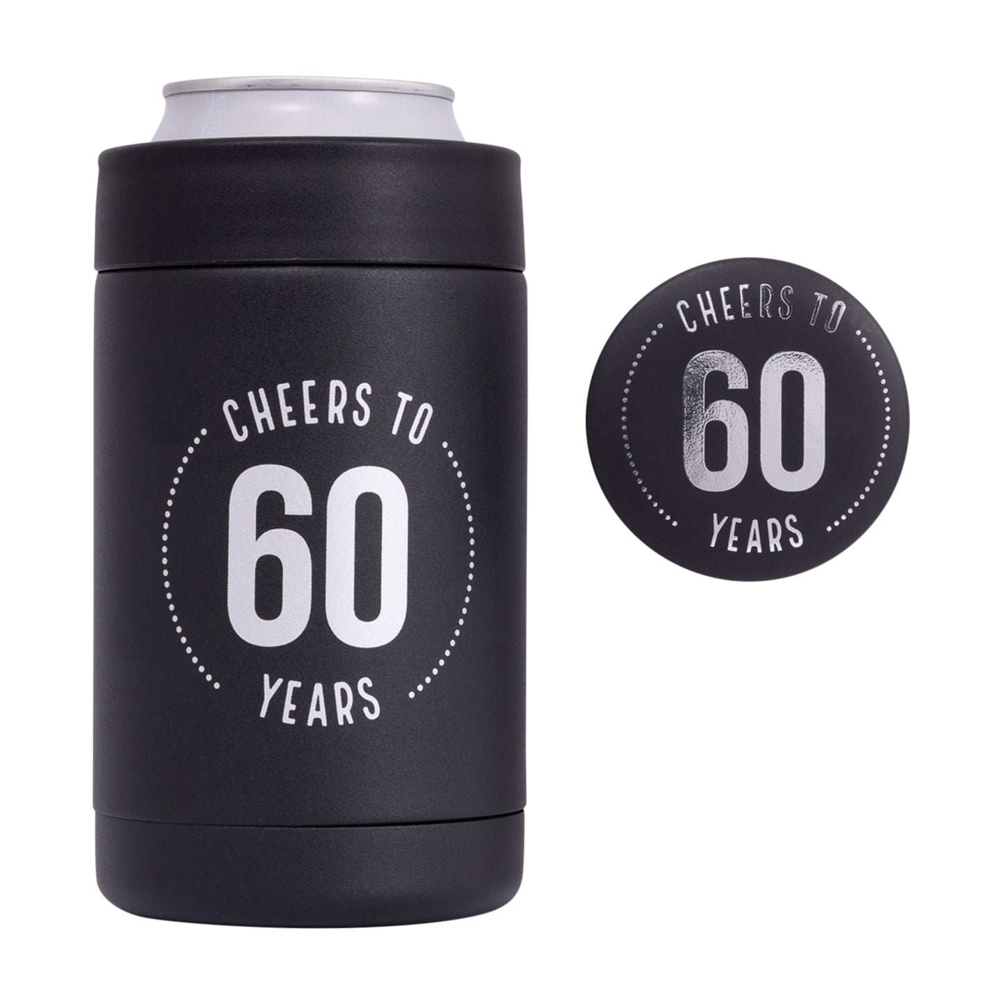60TH INSULATED DRINK COOLER & BADGE SET