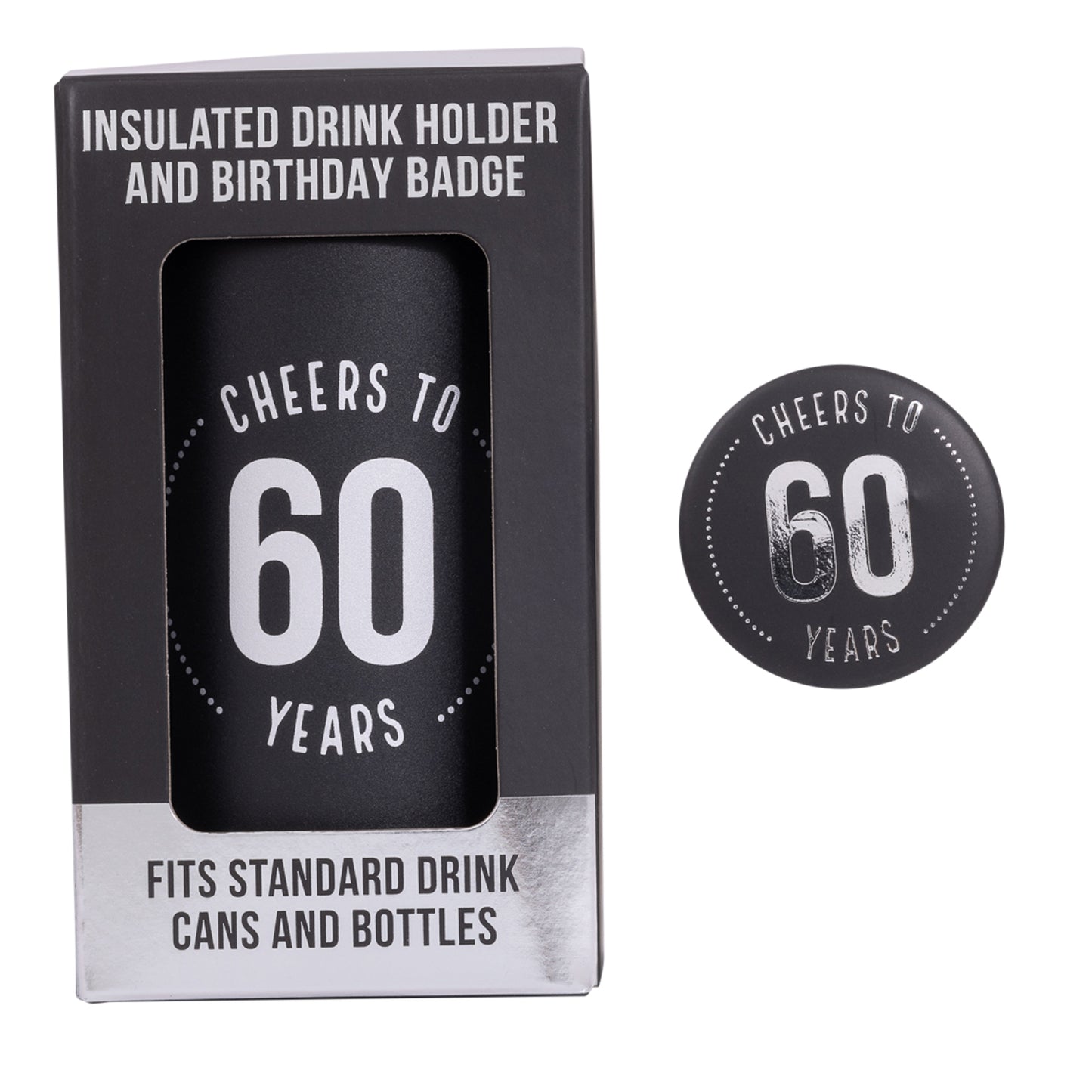 60TH INSULATED DRINK COOLER & BADGE SET
