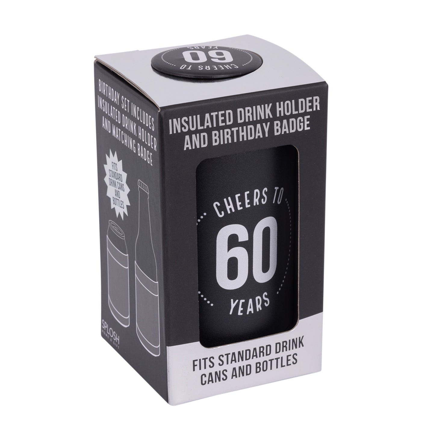 60TH INSULATED DRINK COOLER & BADGE SET