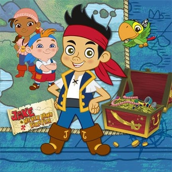 JAKE AND THE NEVER LAND PIRATES BEVERAGE NAPKINS - PACK OF 16