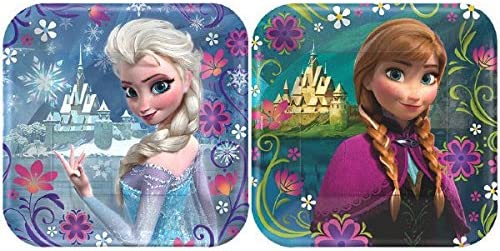 DISNEY FROZEN SQUARE PAPER PLATES 17.78CM - PACK OF 8