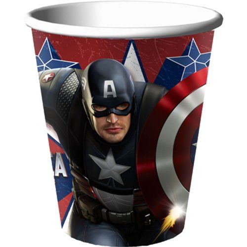 CAPTAIN AMERICA 266ML PAPER CUPS - PACK OF 8