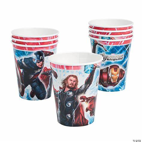 MARVEL AVENGERS 266ML PAPER CUPS - PACK OF 8