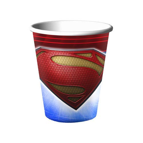 SUPERMAN 266ML PAPER CUPS - PACK OF 8