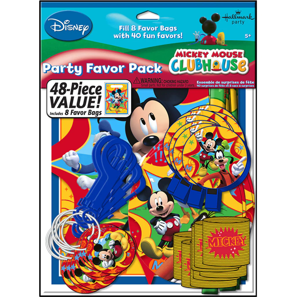 MICKEY MOUSE CLUBHOUSE PARTY FAVOR PACK - 48 PARTY FAVORS