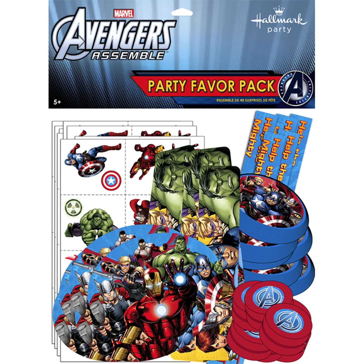 MARVEL AVENGERS ASSEMBLE PARTY FAVOR PACK - 48 PARTY FAVORS