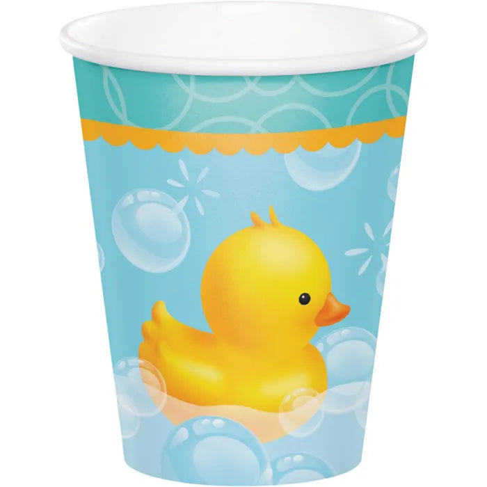 BABY SHOWER BUBBLE BATH DUCK 266ML PAPER CUPS - PACK OF 8